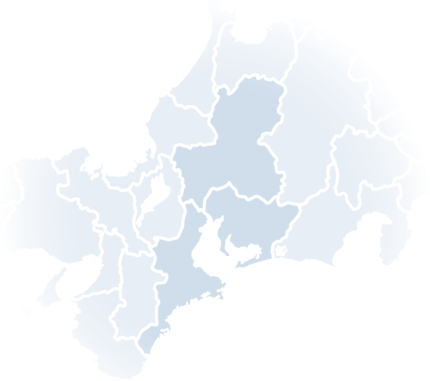 東海3県の地図